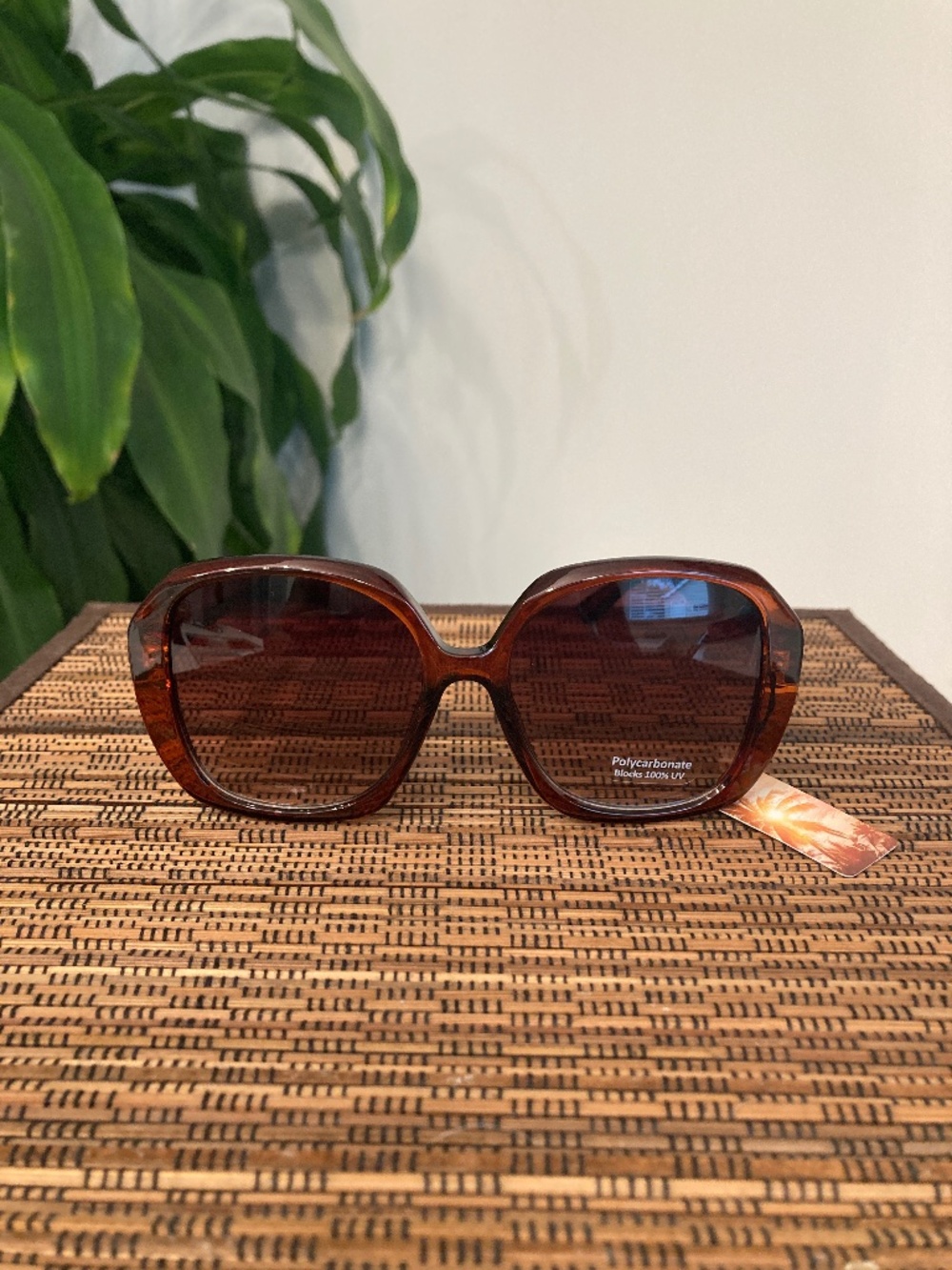 Large Gradient Round Lens Sunglasses (P32429AP) Clear Dark Orange